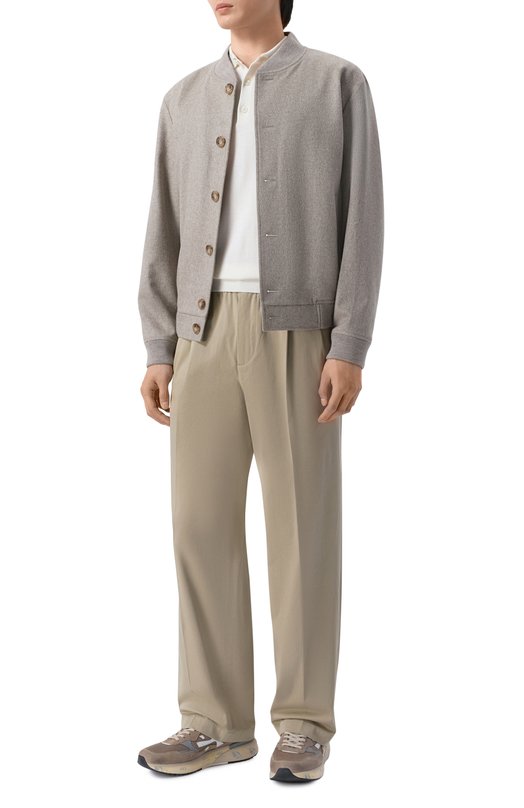 Шерстяной бомбер 12 STOREEZ 135900 Серый  135900 Фото 2