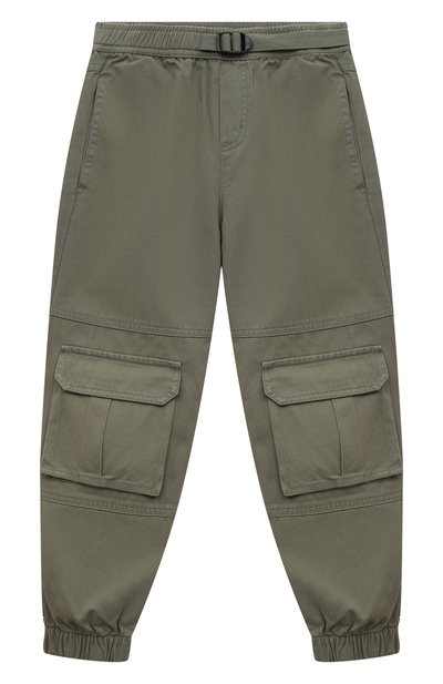Хлопковые брюки-карго STELLA MCCARTNEY хаки цвета по цене 15950 руб., арт. TS6P90, фото 1 Хлопковые брюки-карго STELLA MCCARTNEY, арт. TS6P90, фото 1
