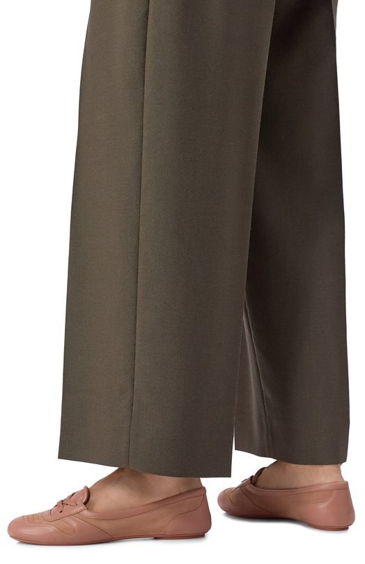 Кожаные балетки Gianvito Rossi G25321.05G0M.NFCPRLP Бежевый  G25321.05G0M.NFCPRLP Фото 2