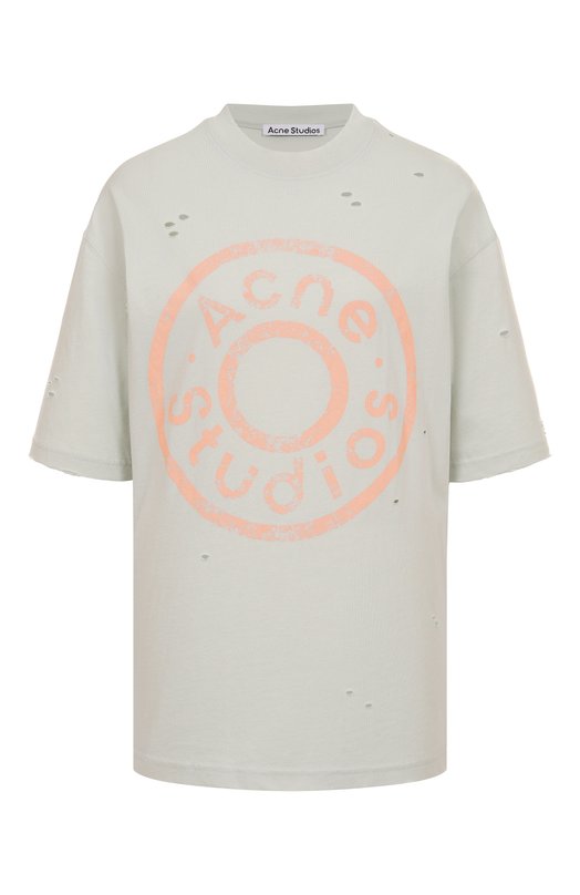 Хлопковая футболка Acne Studios FN-UX-TSHI000079/CL0294 Голубой FN-UX-TSHI000079/CL0294