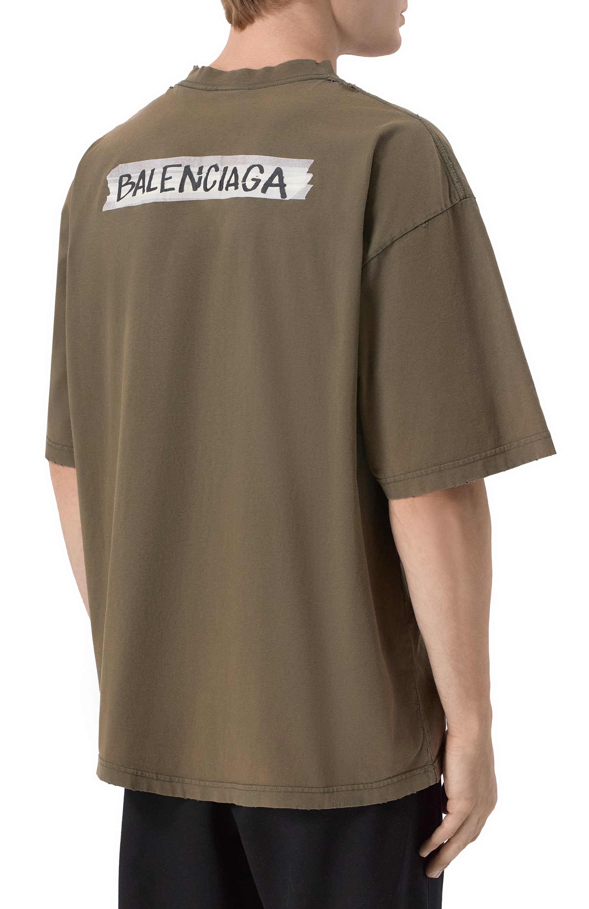 Хлопковая футболка BALENCIAGA, арт. 764235/TTVL6, фото 4