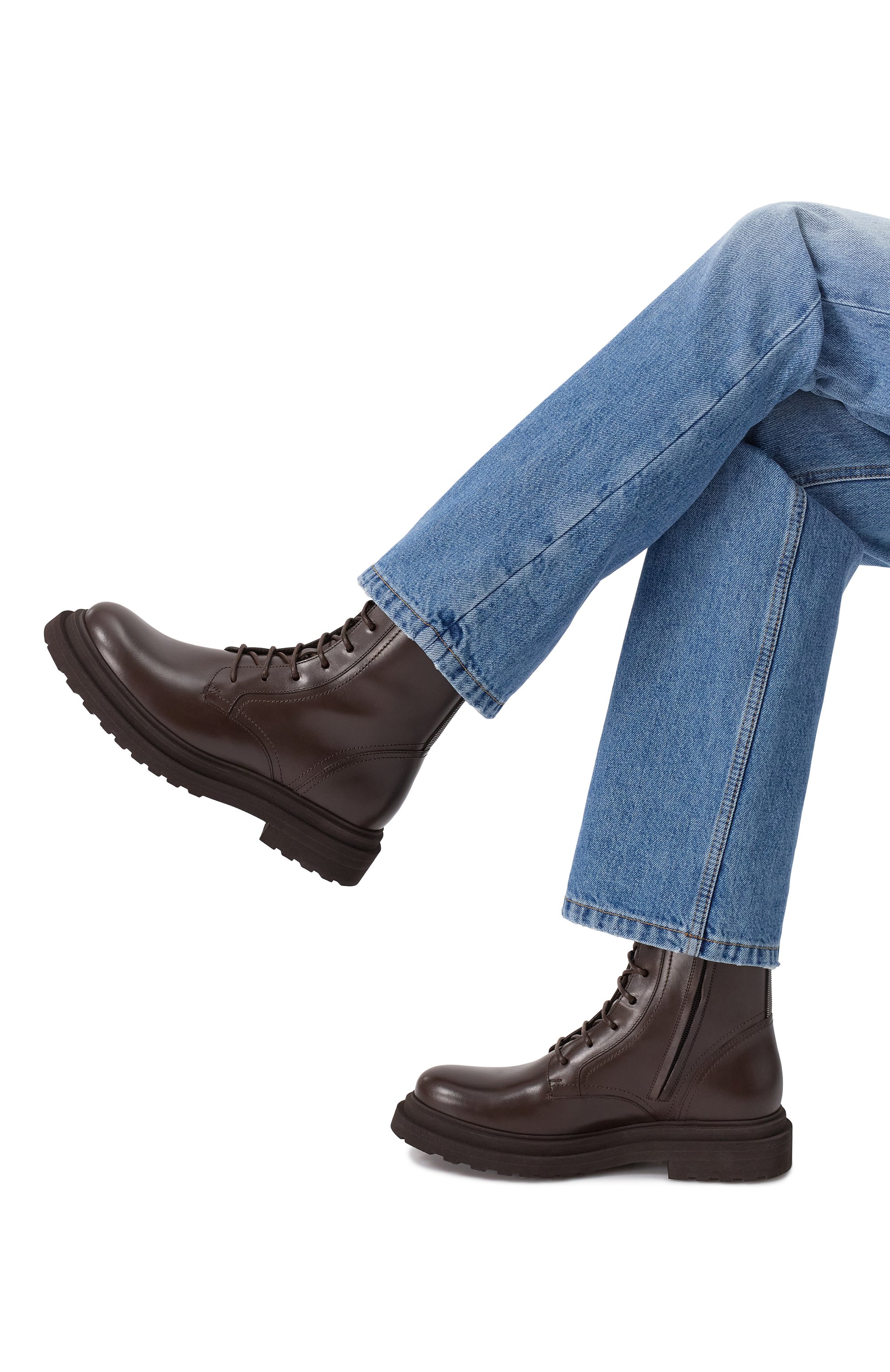 Кожаные ботинки BRUNELLO CUCINELLI, арт. MZ0LG3036P, фото 3