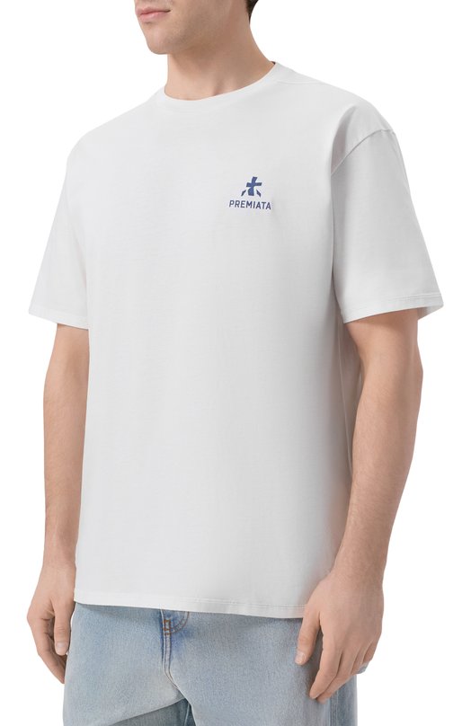 Хлопковая футболка Premiata PA1050 Белый  PA1050 Фото 3