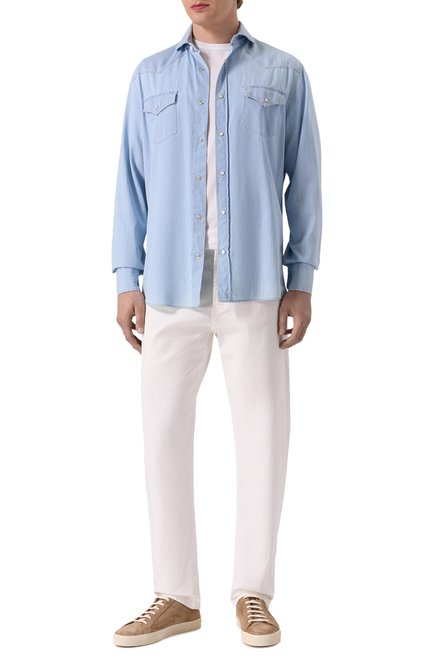 Мужская джинсовая рубашка BRUNELLO CUCINELLI, арт. MR6834008