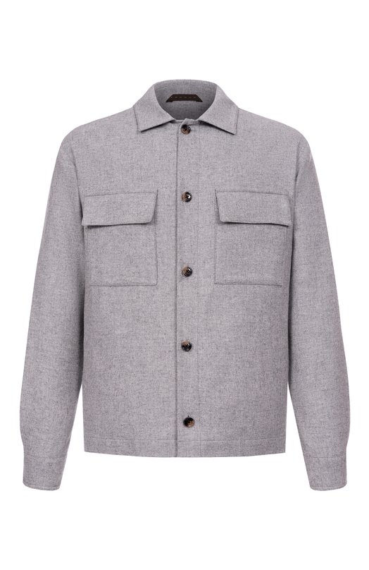 Куртка-рубашка из шерсти и кашемира Windsor 13 LAV0R0 10014477/30049253 Серый 13 LAV0R0 10014477/30049253
