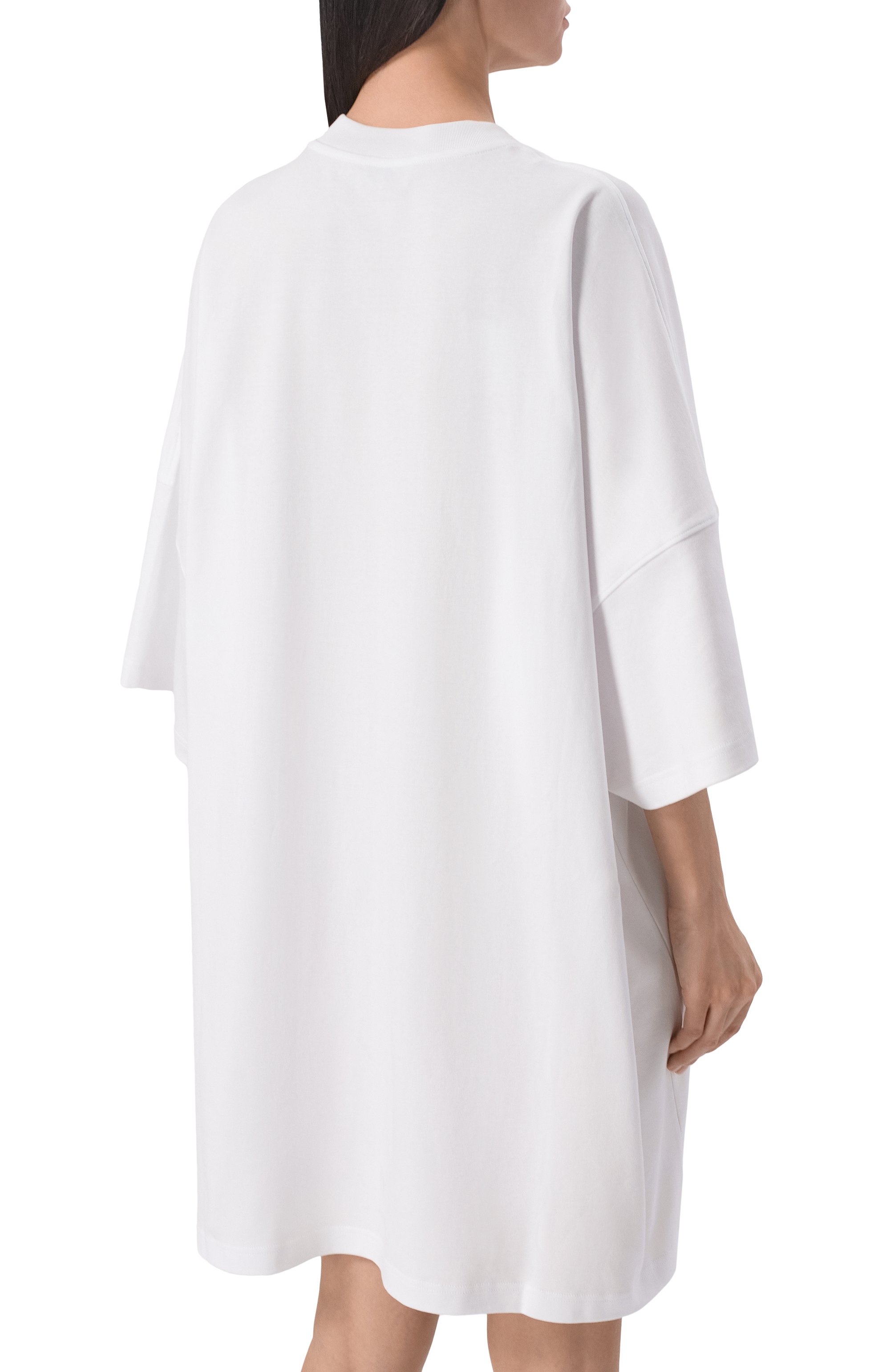 Хлопковое платье MOSCHINO белого цвета по цене 54350 руб., арт. J0451/5542, фото 4 Хлопковое платье MOSCHINO, арт. J0451/5542, фото 4