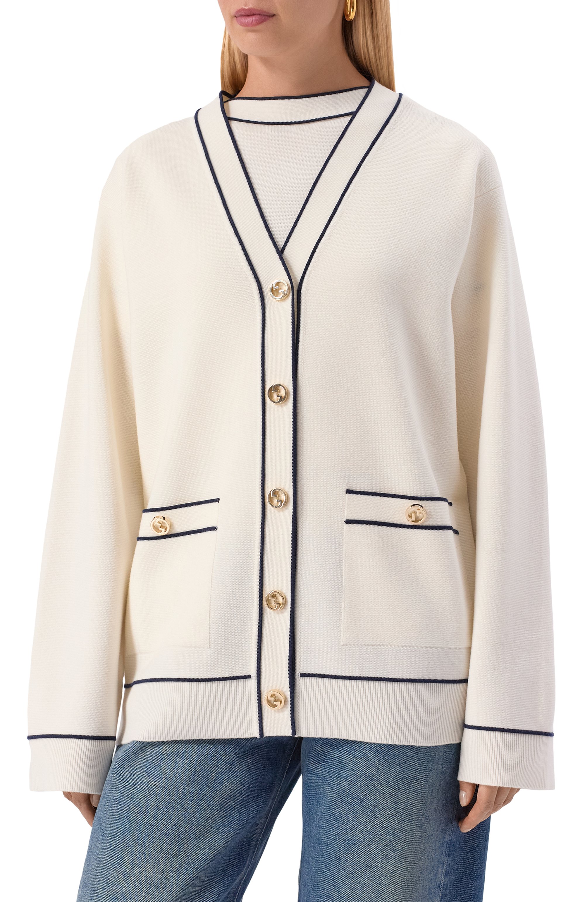 Шерстяной кардиган GUCCI, арт. 811946/XKEHH, фото 3