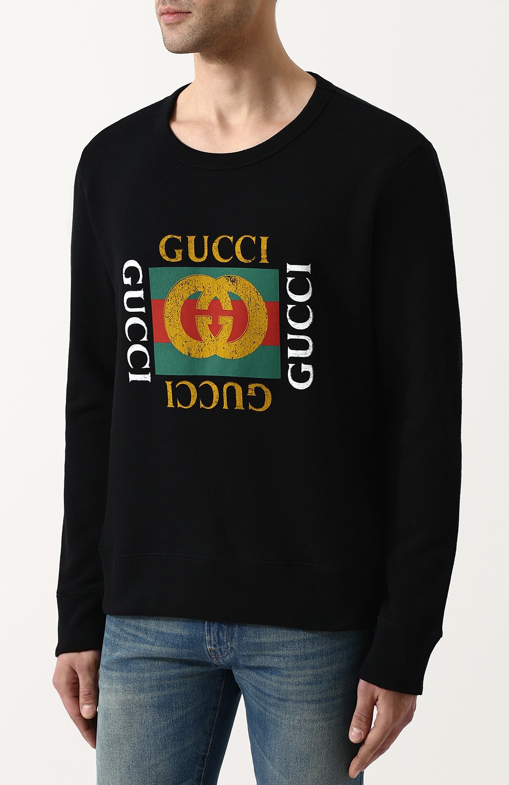 Хлопковый свитшот с логотипом бренда GUCCI, арт. 454569/X5J57, фото 3