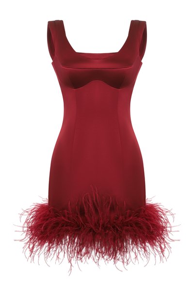 Атласное платье с отделкой перьями LEFFERS, арт. 22.52.100.16.10, фото 1