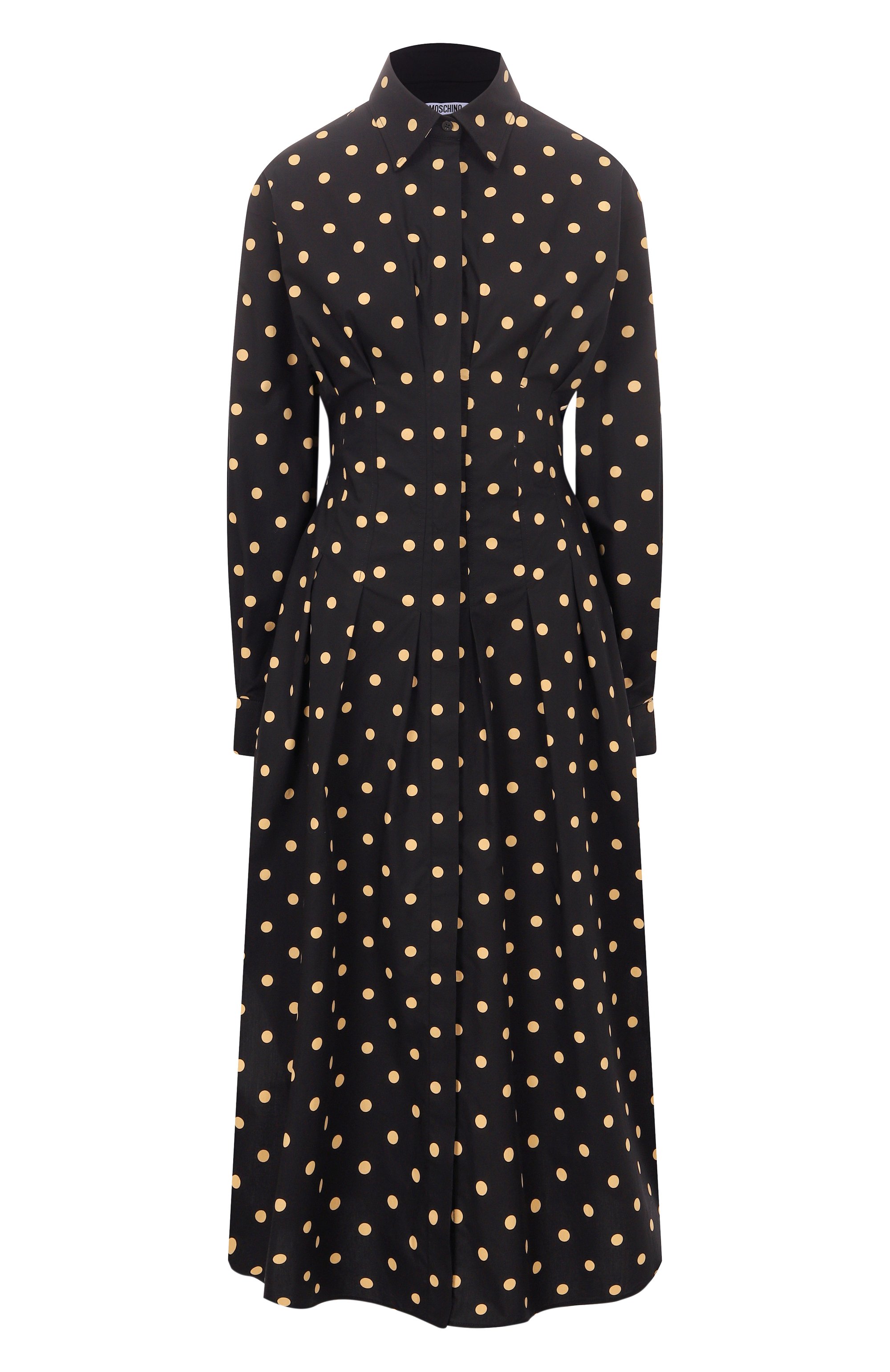 Хлопковое платье MOSCHINO черного цвета по цене 176000 руб., арт. J0412/5455, фото 1 Хлопковое платье MOSCHINO, арт. J0412/5455, фото 1