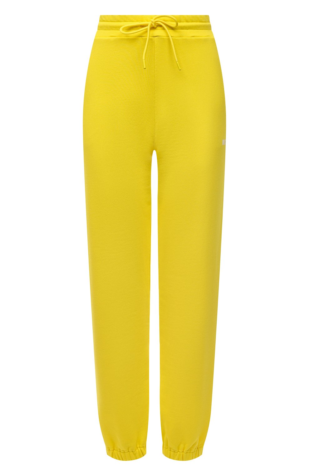 Хлопковые джоггеры MSGM желтого цвета по цене 24550 руб., арт. 3241MDP500 227299, фото 1 Хлопковые джоггеры MSGM, арт. 3241MDP500 227299, фото 1