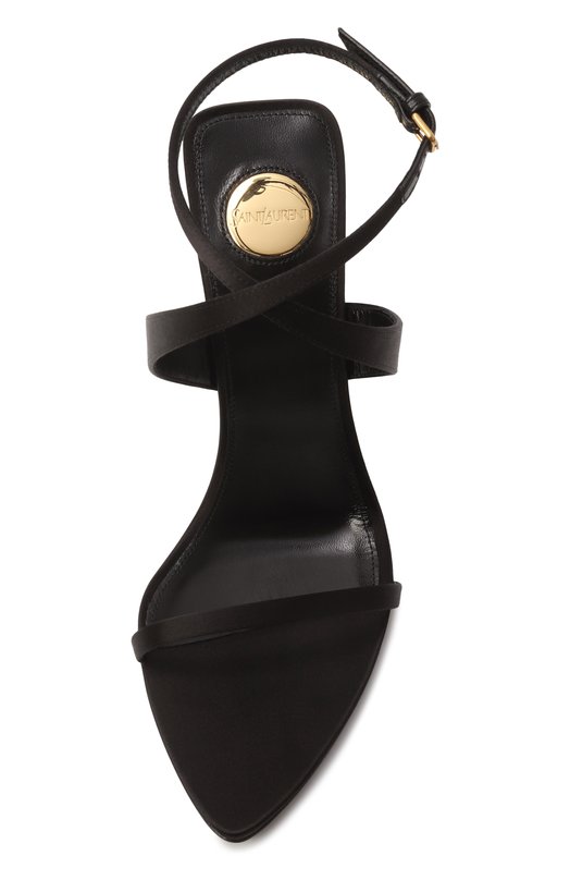Текстильные босоножки Giqua 110 Saint Laurent 818022/9QNA0 Чёрный  818022/9QNA0 Фото 6