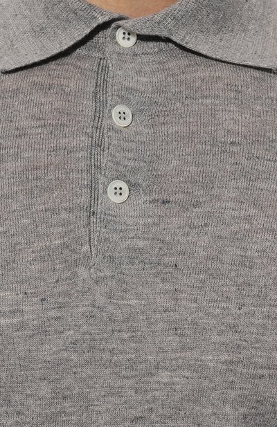 Поло изо льна и хлопка BRUNELLO CUCINELLI, арт. M2L00B2284, фото 5