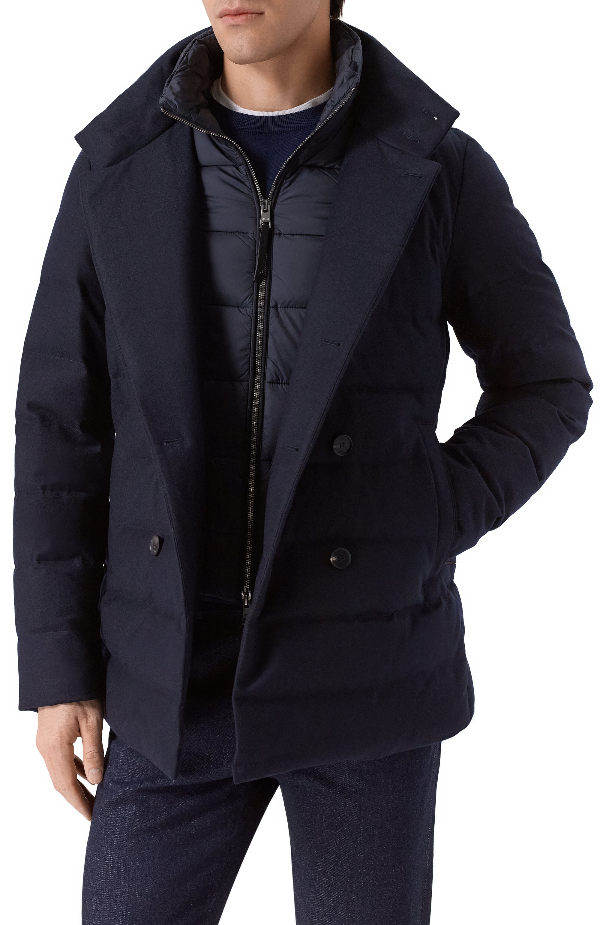 Пуховая куртка из шерсти и кашемира DUNO, арт. GREY/LEVIC0, фото 3