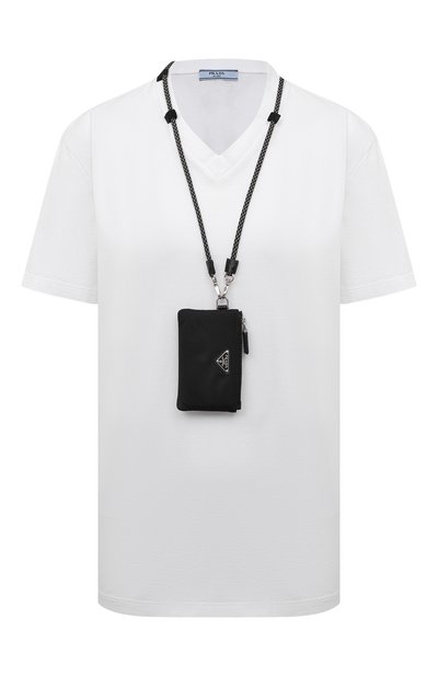 Женская хлопковая футболка PRADA, арт. 135699-1XBH-F0964-212