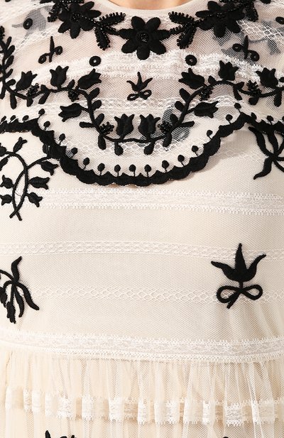 Платье-миди REDVALENTINO бежевого цвета по цене 151500 руб., арт. TR3VA11D/4T6, фото 5 Платье-миди REDVALENTINO, арт. TR3VA11D/4T6, фото 5