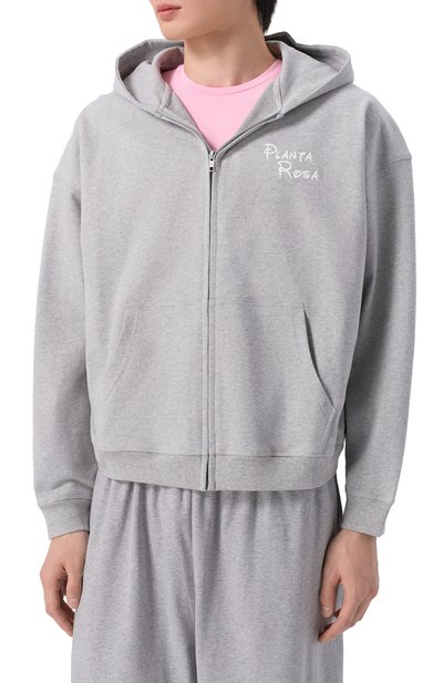 Хлопковая толстовка PLANTA ROSA серого цвета по цене 21600 руб., арт. PR/HZ013/BRIGHTNESS/350VELVET, фото 3 Хлопковая толстовка PLANTA ROSA, арт. PR/HZ013/BRIGHTNESS/350VELVET, фото 3