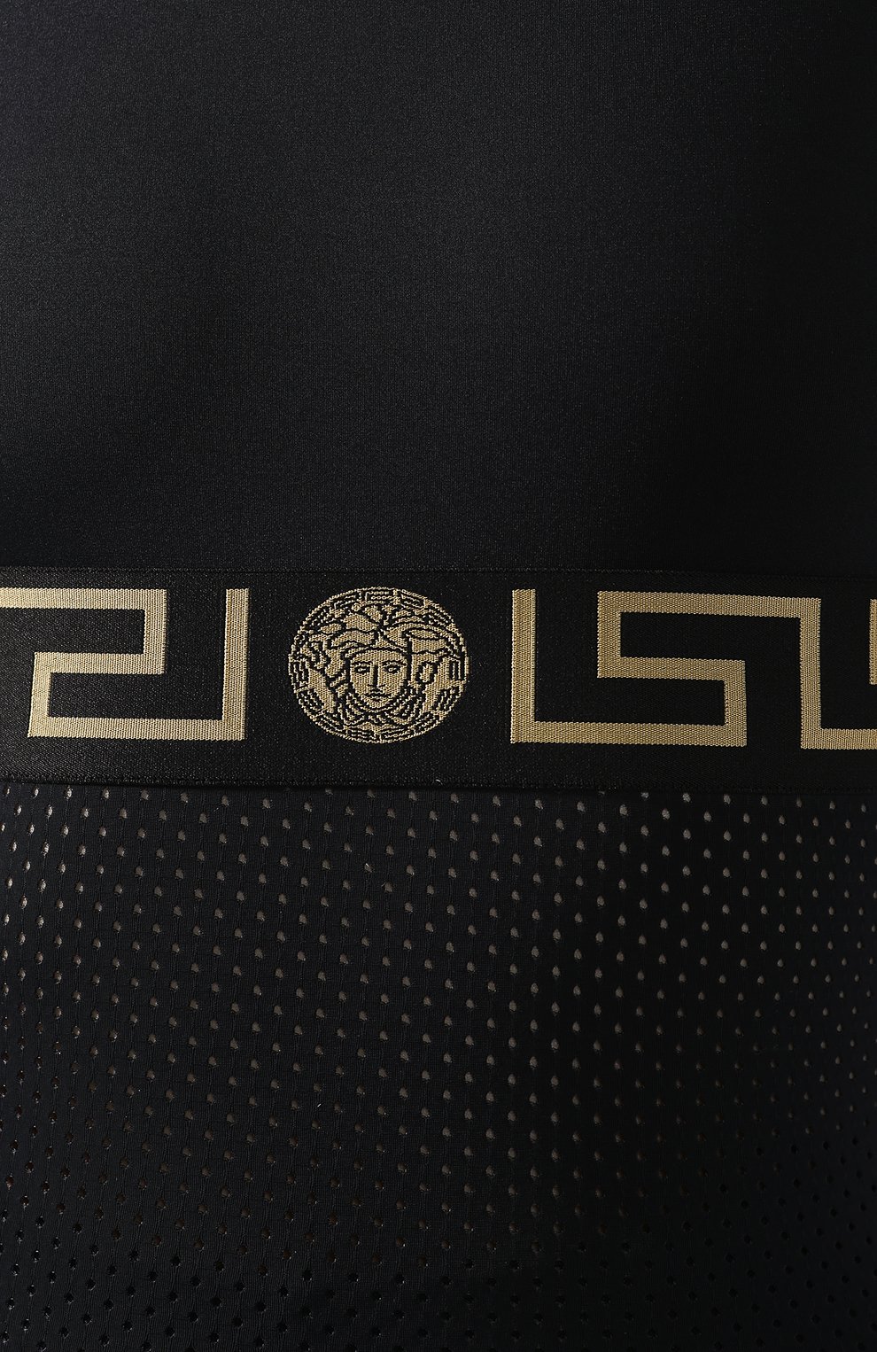 Топ с перфорированием VERSACE черного цвета по цене 21050 руб., арт. AUD01036/AN00179, фото 5 Топ с перфорированием VERSACE, арт. AUD01036/AN00179, фото 5