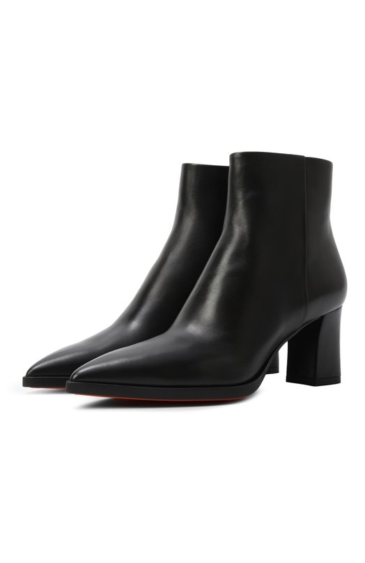 Кожаные ботильоны Santoni WTEG71231PC4NVGB Чёрный WTEG71231PC4NVGB