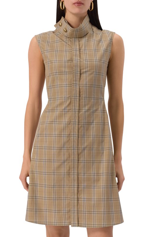 Хлопковое платье Burberry 8106169 Бежевый  8106169 Фото 3