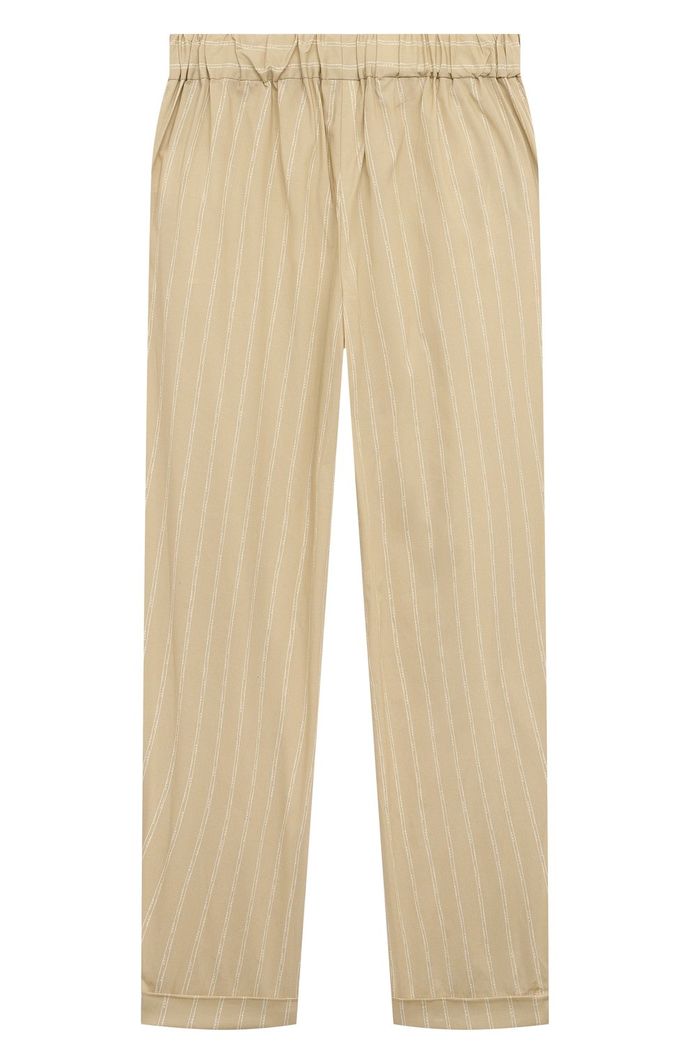 Хлопковые брюки ULYANA SERGEENKO светло-бежевого цвета по цене 20000 руб., арт. PNT001KD21P (0495б21), фото 2 Хлопковые брюки ULYANA SERGEENKO, арт. PNT001KD21P (0495б21), фото 2
