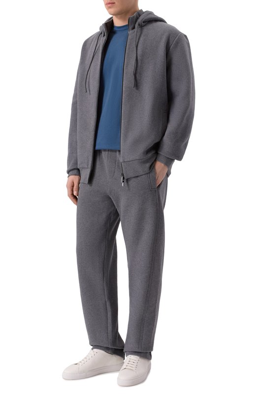 Хлопковый кардиган Zimmerli 1364-43708 Серый  1364-43708 Фото 2