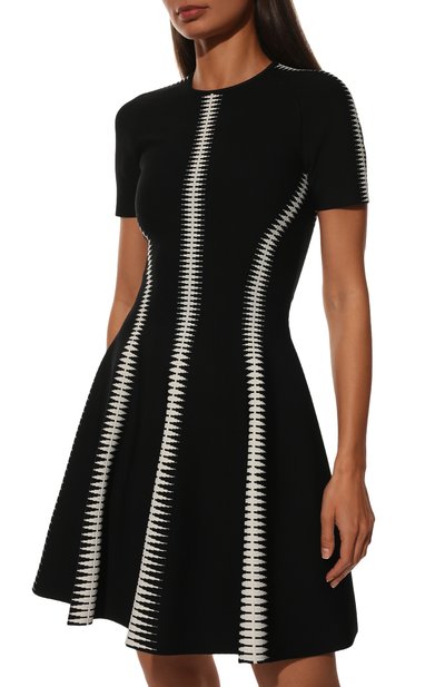 Платье из вискозы ALEXANDER MCQUEEN, арт. 688606/Q1AZB, фото 3