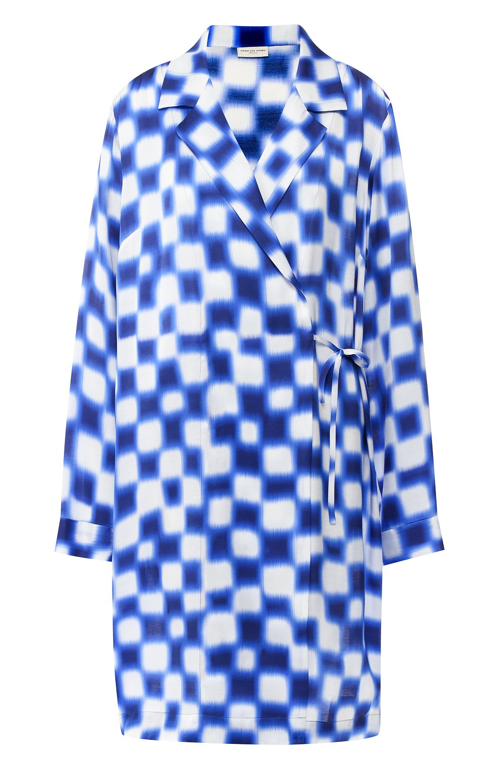 Блузка с запахом DRIES VAN NOTEN синего цвета по цене 49150 руб., арт. 191-30707-7010, фото 1 Блузка с запахом DRIES VAN NOTEN, арт. 191-30707-7010, фото 1
