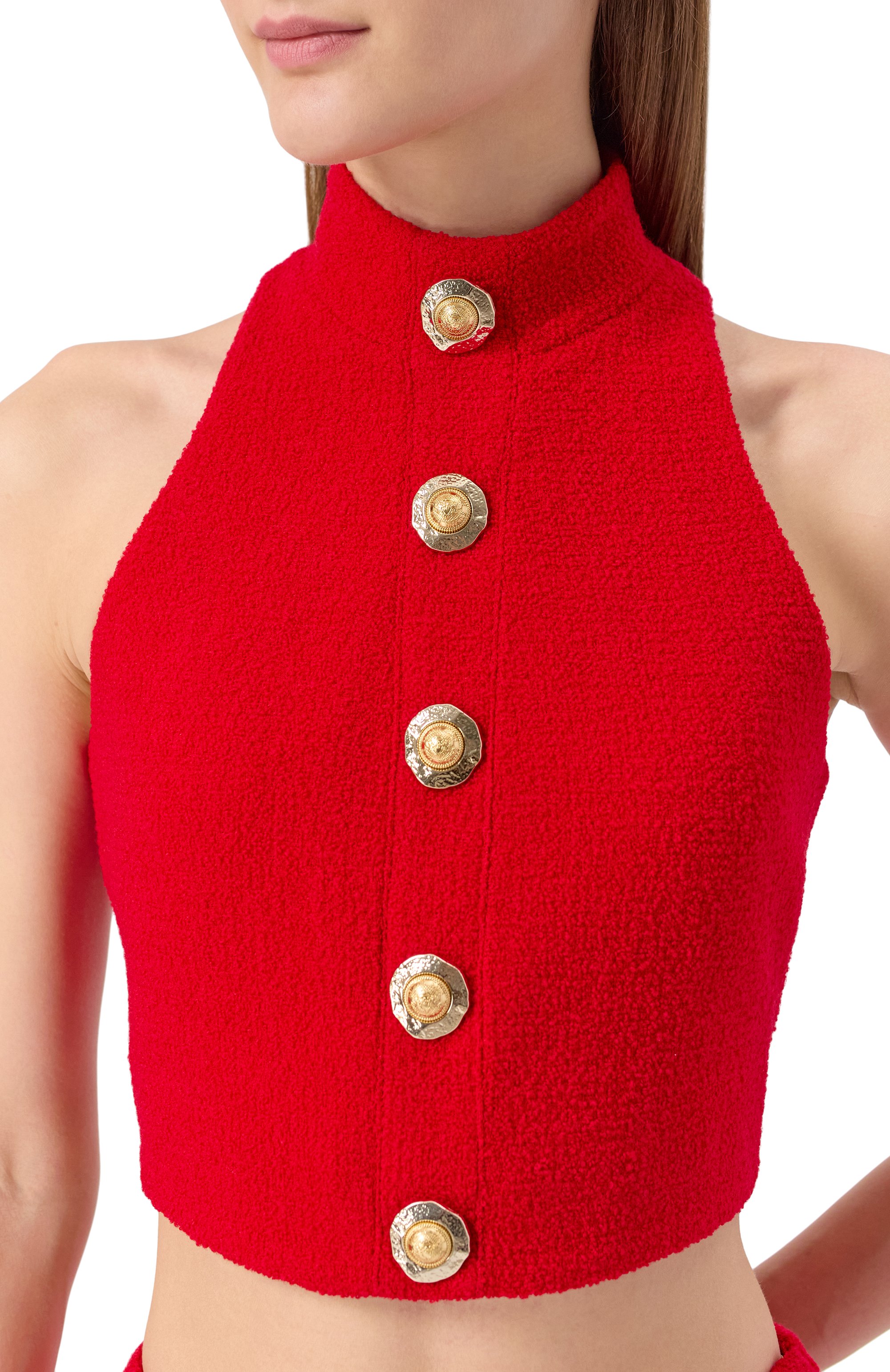 Твидовый топ BALMAIN, арт. FF1AB496/WD03, фото 5