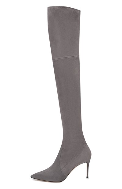 Замшевые ботфорты CASADEI темно-серого цвета по цене 145000 руб., арт. 1T853E0801T00059200, фото 3 Замшевые ботфорты CASADEI, арт. 1T853E0801T00059200, фото 3