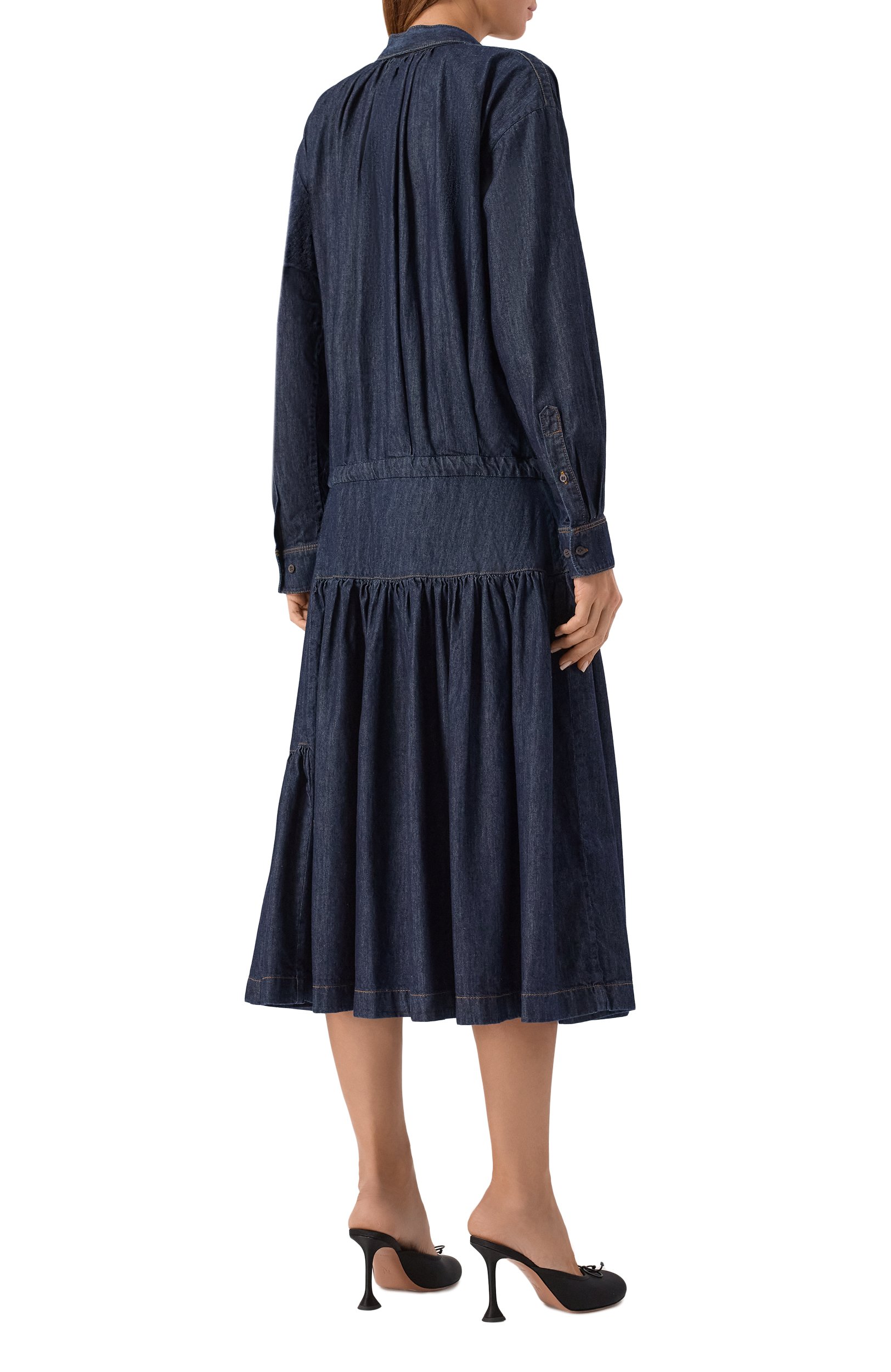 Джинсовое платье DRIES VAN NOTEN синего цвета по цене 114500 руб., арт. 131009/4402, фото 3 Джинсовое платье DRIES VAN NOTEN, арт. 131009/4402, фото 3