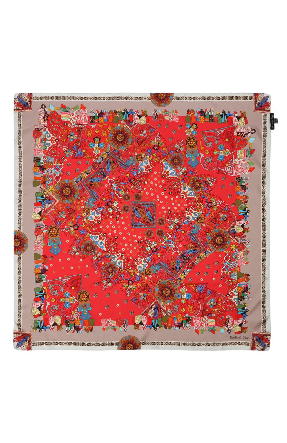 Шелковый платок ensemble RADICAL CHIC красного цвета по цене 19760 руб., арт. 20188.21.02, фото 4 Шелковый платок ensemble RADICAL CHIC, арт. 20188.21.02, фото 4