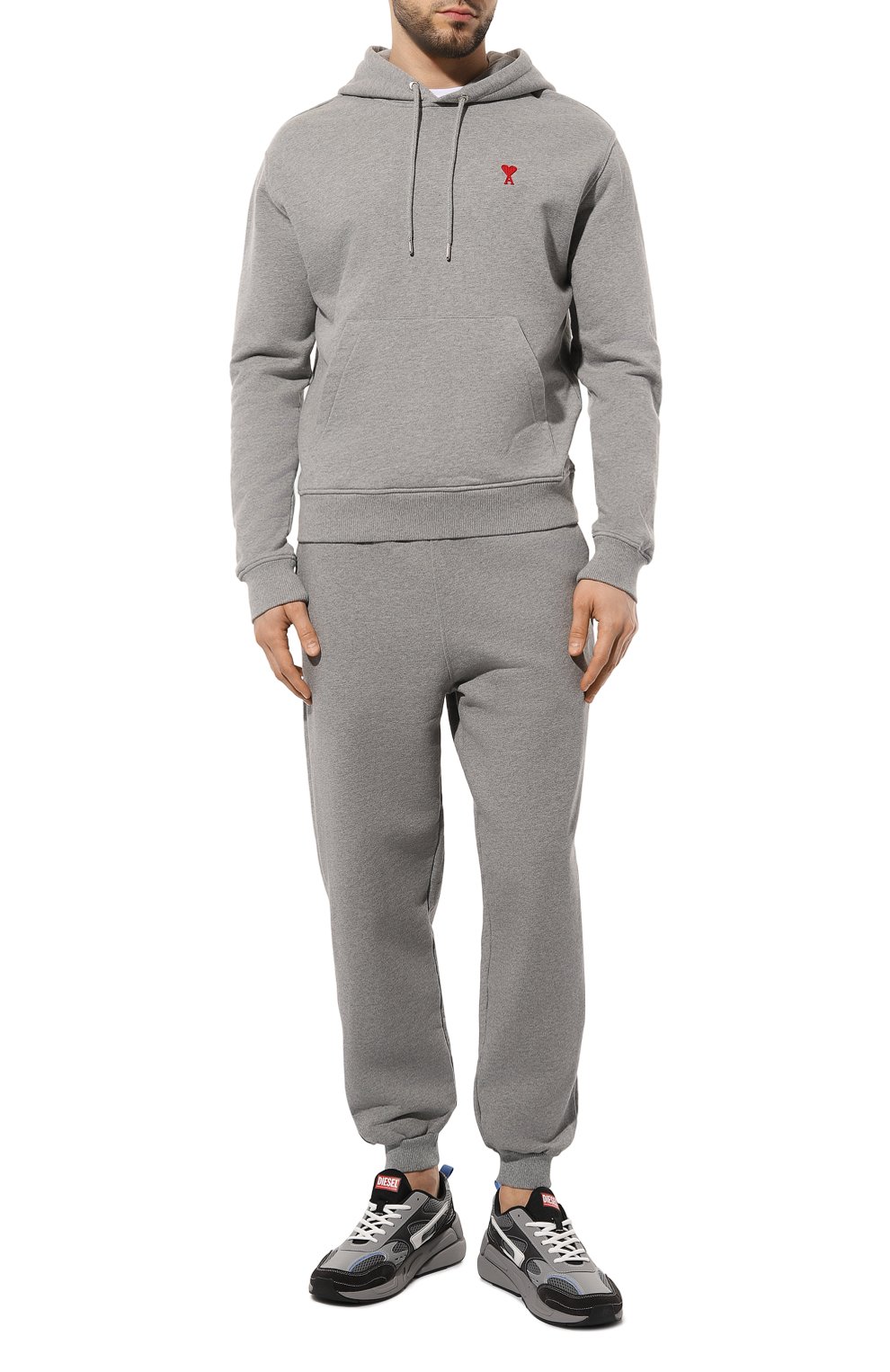 Хлопковое худи AMI, арт. BFUSW200 730, фото 2