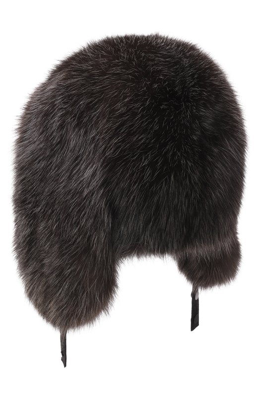 Меховая шапка-ушанка из соболя MVST MH-01 SABLE FARM SIL 6/7 Коричневый  MH-01 SABLE FARM SIL 6/7 Фото 2
