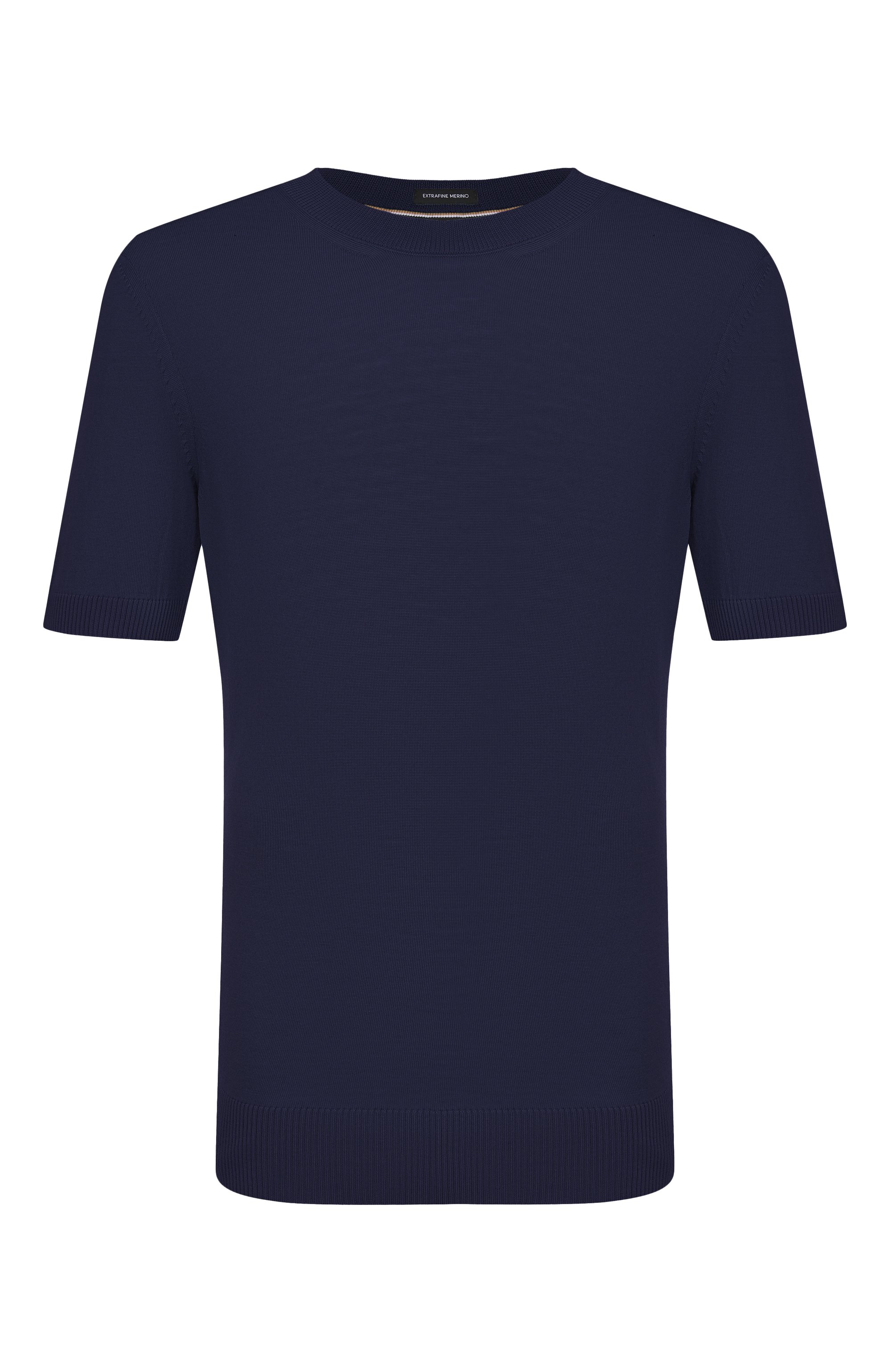 Шерстяной джемпер BOSS темно-синего цвета по цене 20950 руб., арт. 50560476, фото 1 Шерстяной джемпер BOSS, арт. 50560476, фото 1