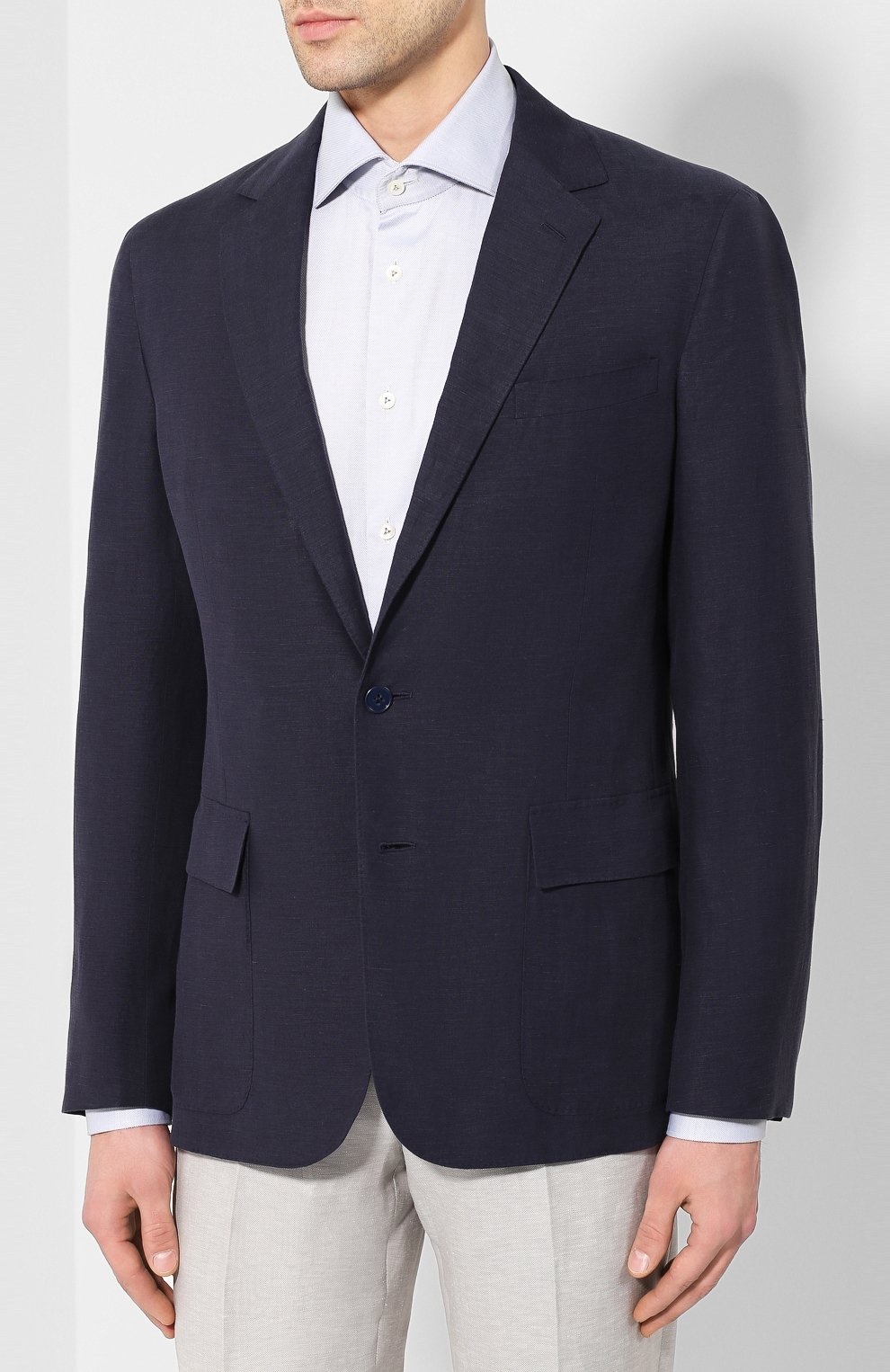 Пиджак из шелка и льна RALPH LAUREN, арт. 798794546, фото 3