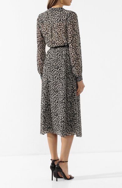 Платье с ремнем MICHAEL MICHAEL KORS черно-белого цвета по цене 24150 руб., арт. MH98Y46DDM, фото 4 Платье с ремнем MICHAEL MICHAEL KORS, арт. MH98Y46DDM, фото 4