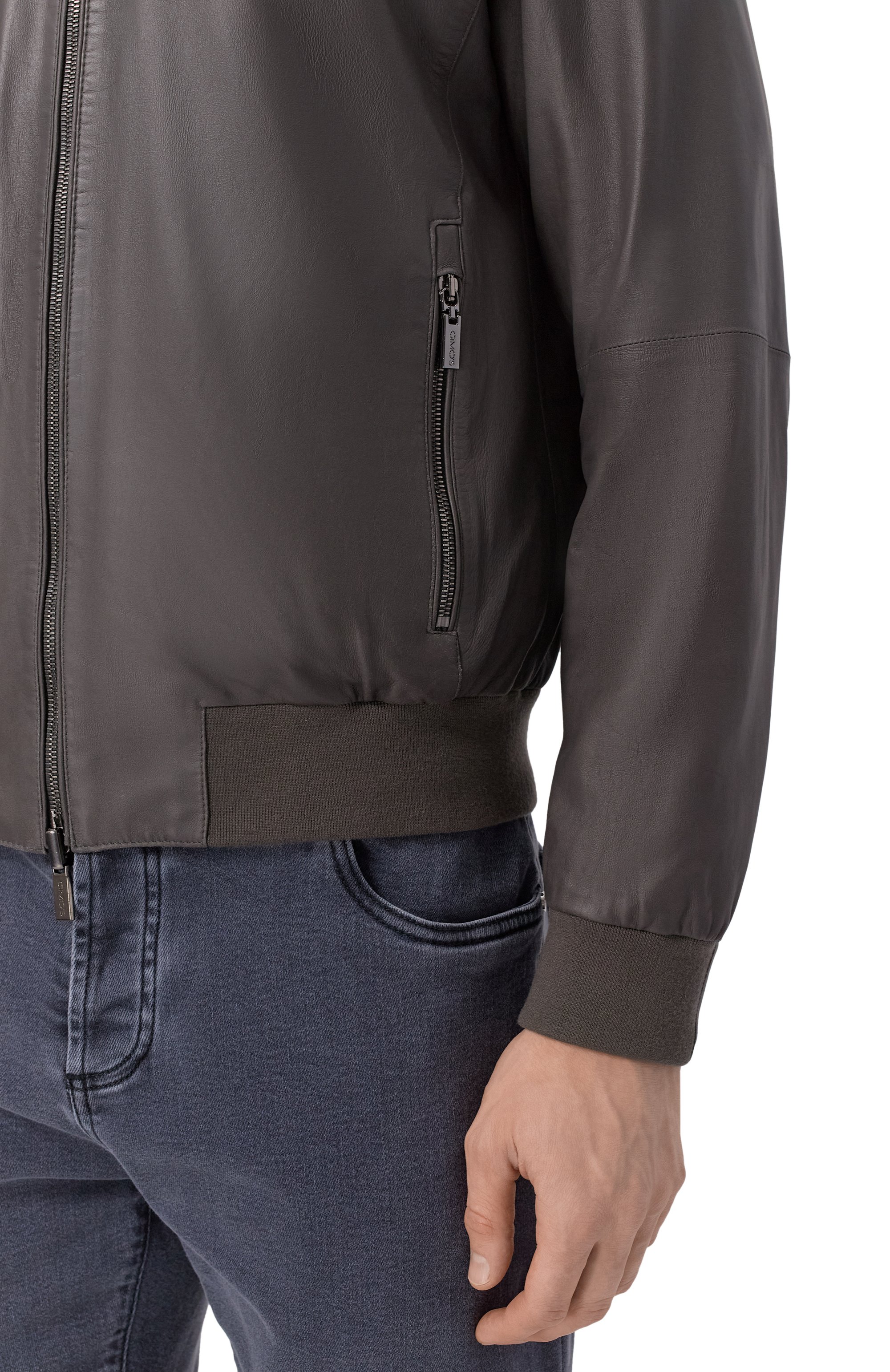 Двусторонний кожаный бомбер GIMO'S, арт. 5S20.1.090.90R/58, фото 5