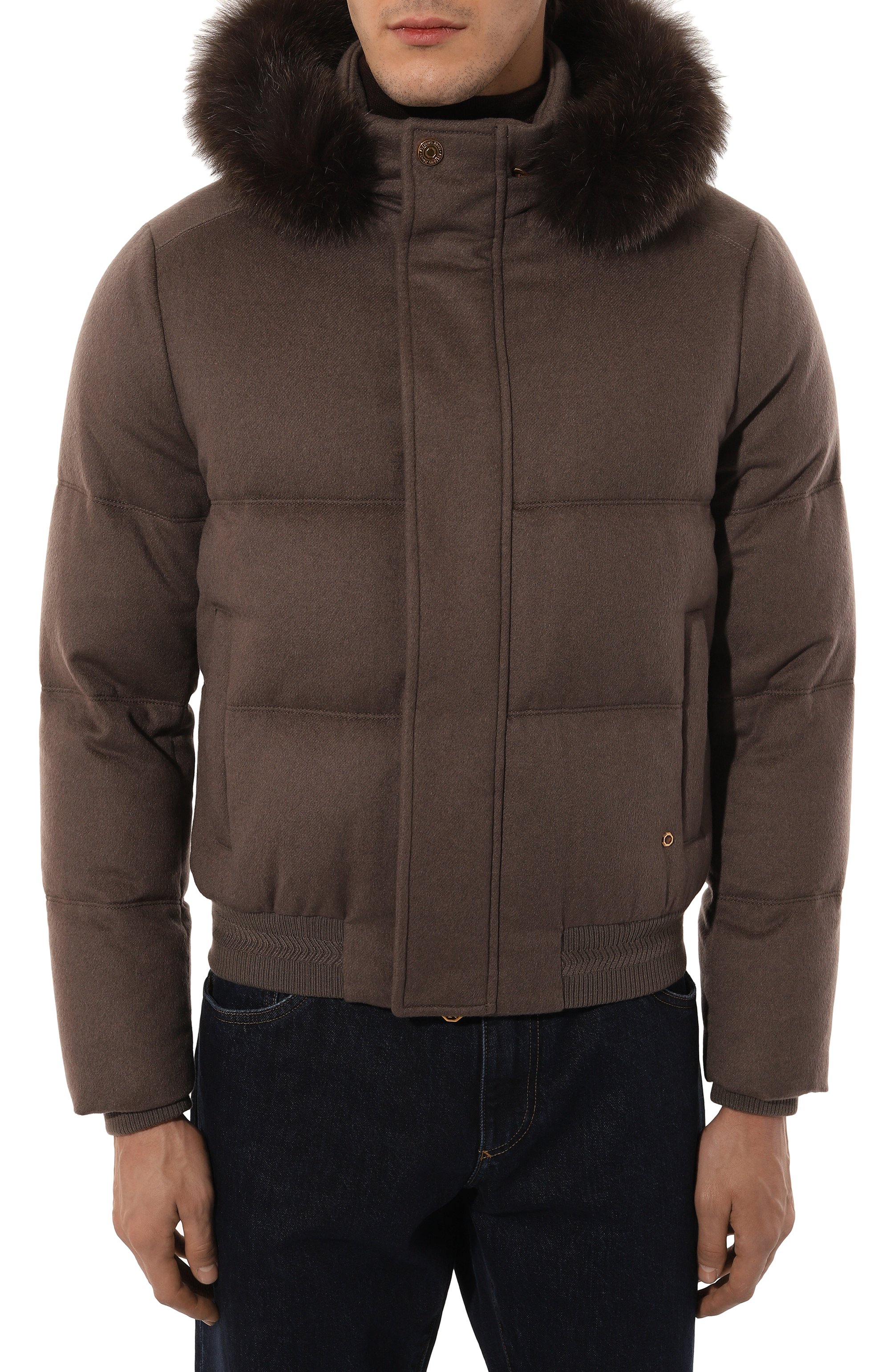 Пуховик из кашемира и шерсти шиншиллы с отделкой из лисицы STEFANO RICCI, арт. MZJ4300090/C070HC, фото 3