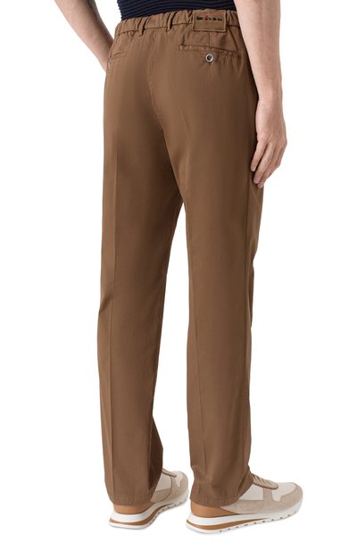 Хлопковые брюки KITON коричневого цвета по цене 121000 руб., арт. UFPPERK0600H07, фото 4 Хлопковые брюки KITON, арт. UFPPERK0600H07, фото 4