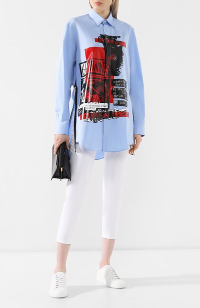 Хлопковая рубашка DSQUARED2 голубого цвета по цене 39200 руб., арт. S75DL0611/S36275, фото 2 Хлопковая рубашка DSQUARED2, арт. S75DL0611/S36275, фото 2