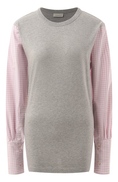 Женская хлопковый лонгслив DRIES VAN NOTEN, арт. 242-011119-9603