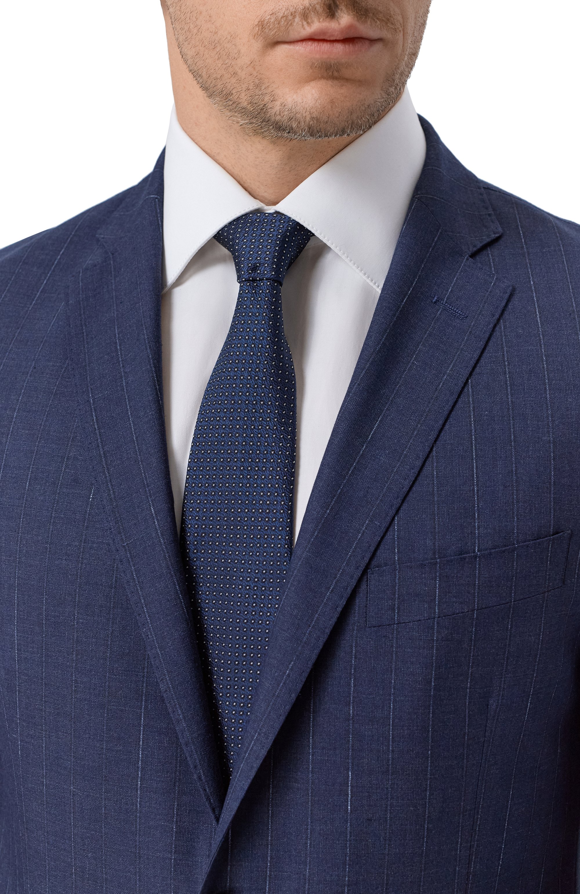 Шелковый галстук ZILLI темно-синего цвета по цене 38600 руб., арт. CRAV02M0600VBIE00, фото 2 Шелковый галстук ZILLI, арт. CRAV02M0600VBIE00, фото 2