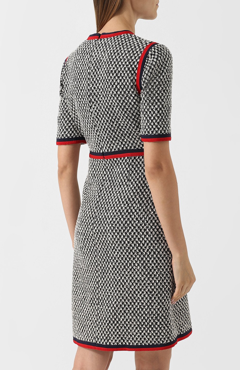 Хлопковое платье с контрастной отделкой GUCCI, арт. 475850/ZIM18, фото 4