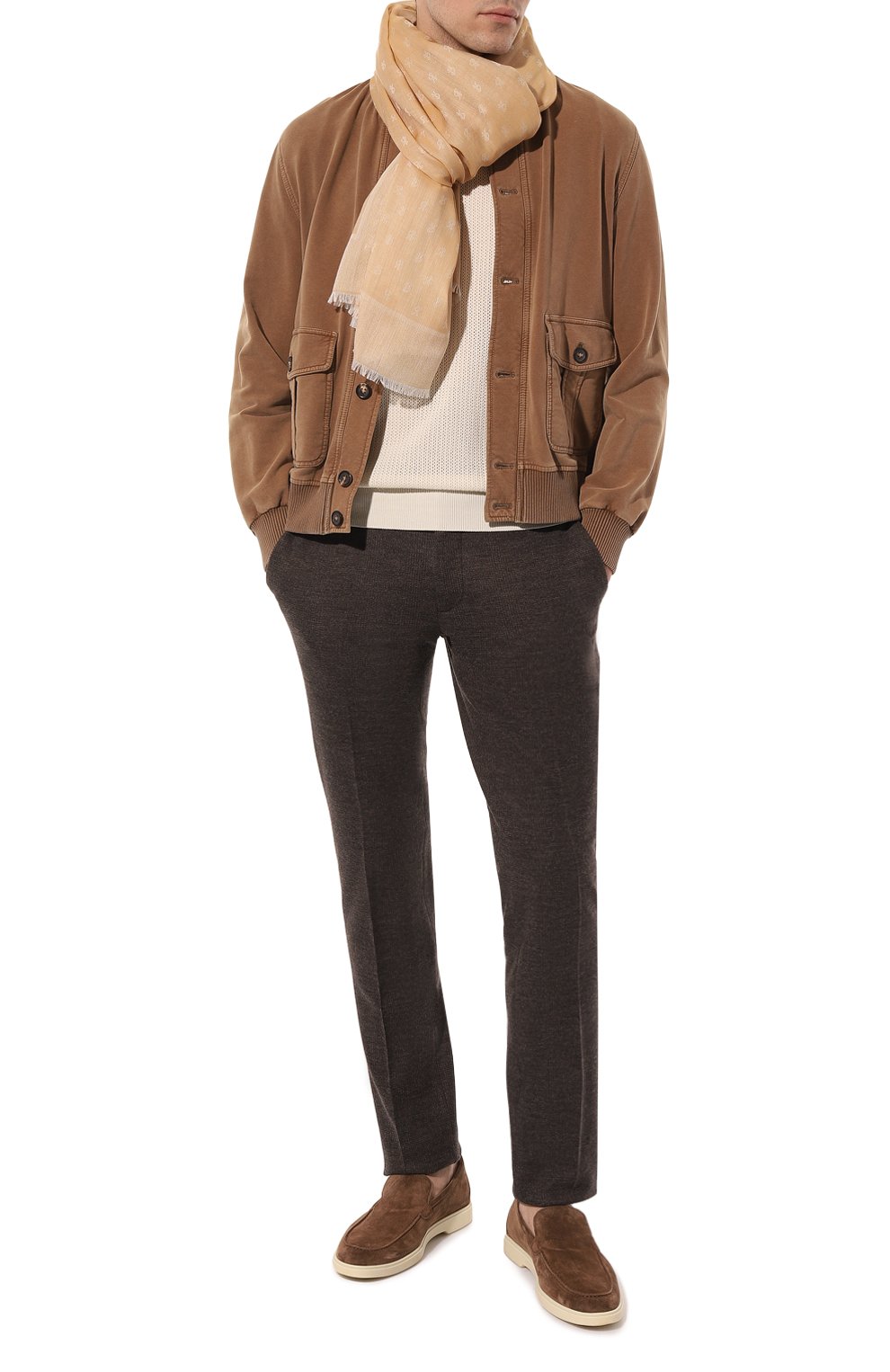 Шарф из хлопка и шелка STEFANO RICCI, арт. MWA4100040/7540, фото 3