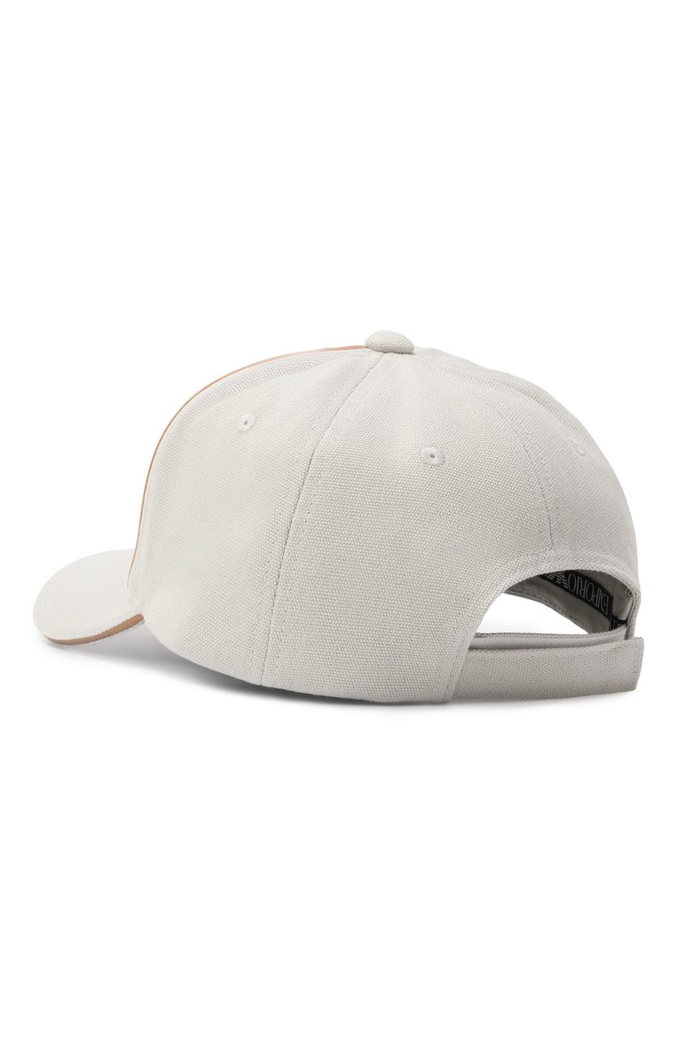 Женская хлопковая бейсболка EMPORIO ARMANI светло-серого цвета, арт. EW001895/AF14765 | Фото 3 (Материал: Хлопок, Текстиль; Нос: Не проставлено)