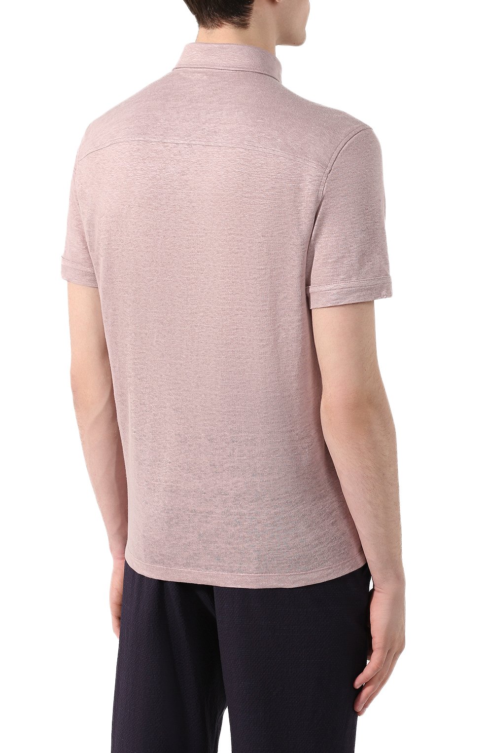 Льняное поло ZEGNA розового цвета по цене 39950 руб., арт. UU564/723, фото 4 Льняное поло ZEGNA, арт. UU564/723, фото 4