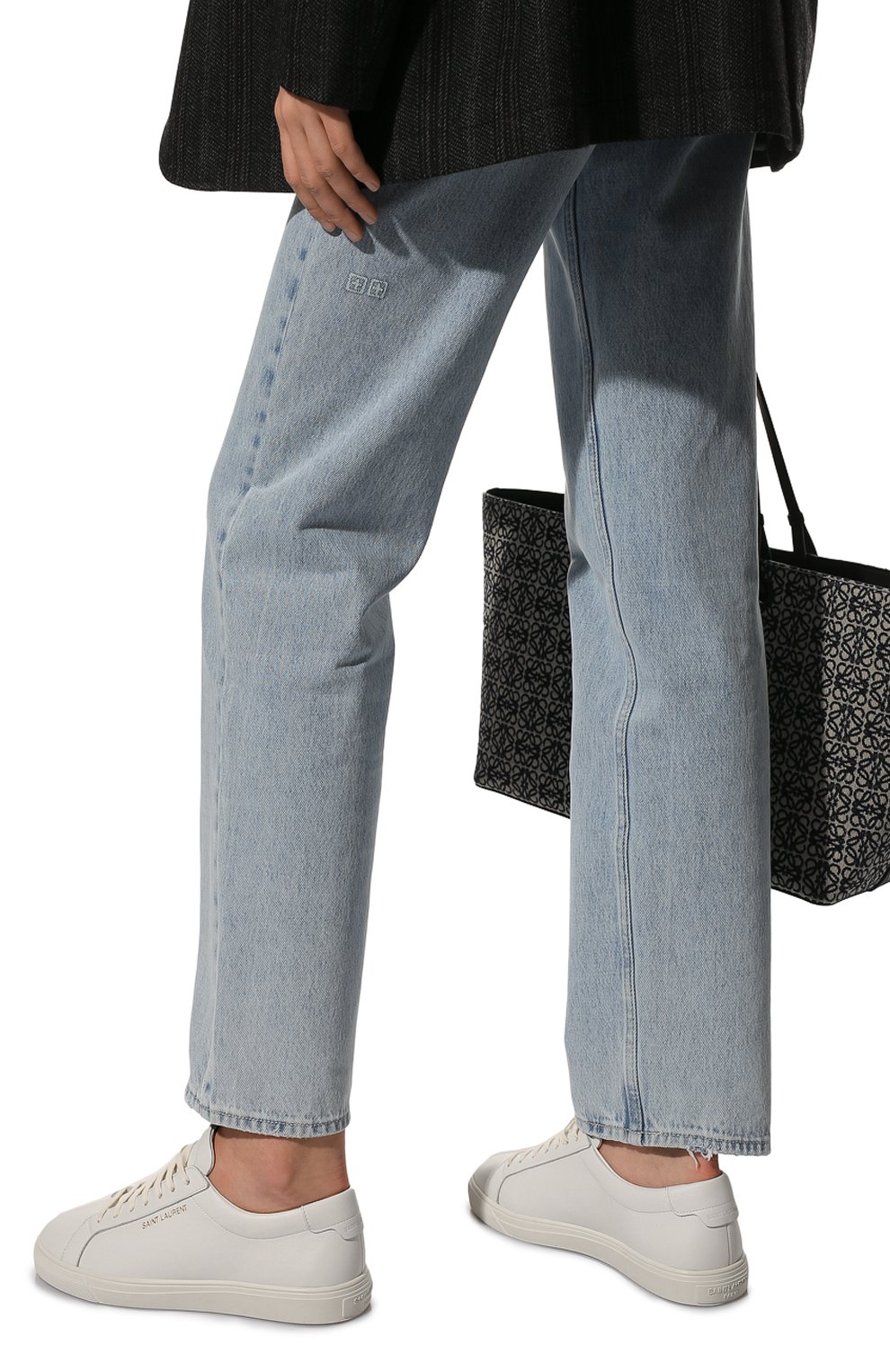 Кожаные кеды andy SAINT LAURENT, арт. 606831/0M500, фото 3