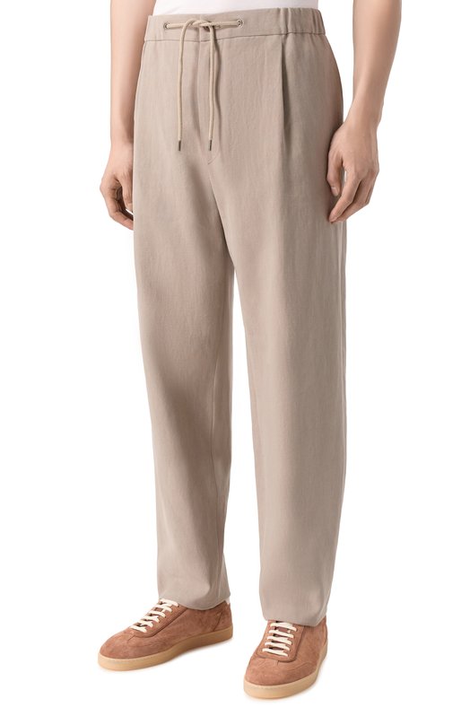 Льняные брюки Giorgio Armani GM001625/TE10954 Бежевый  GM001625/TE10954 Фото 3