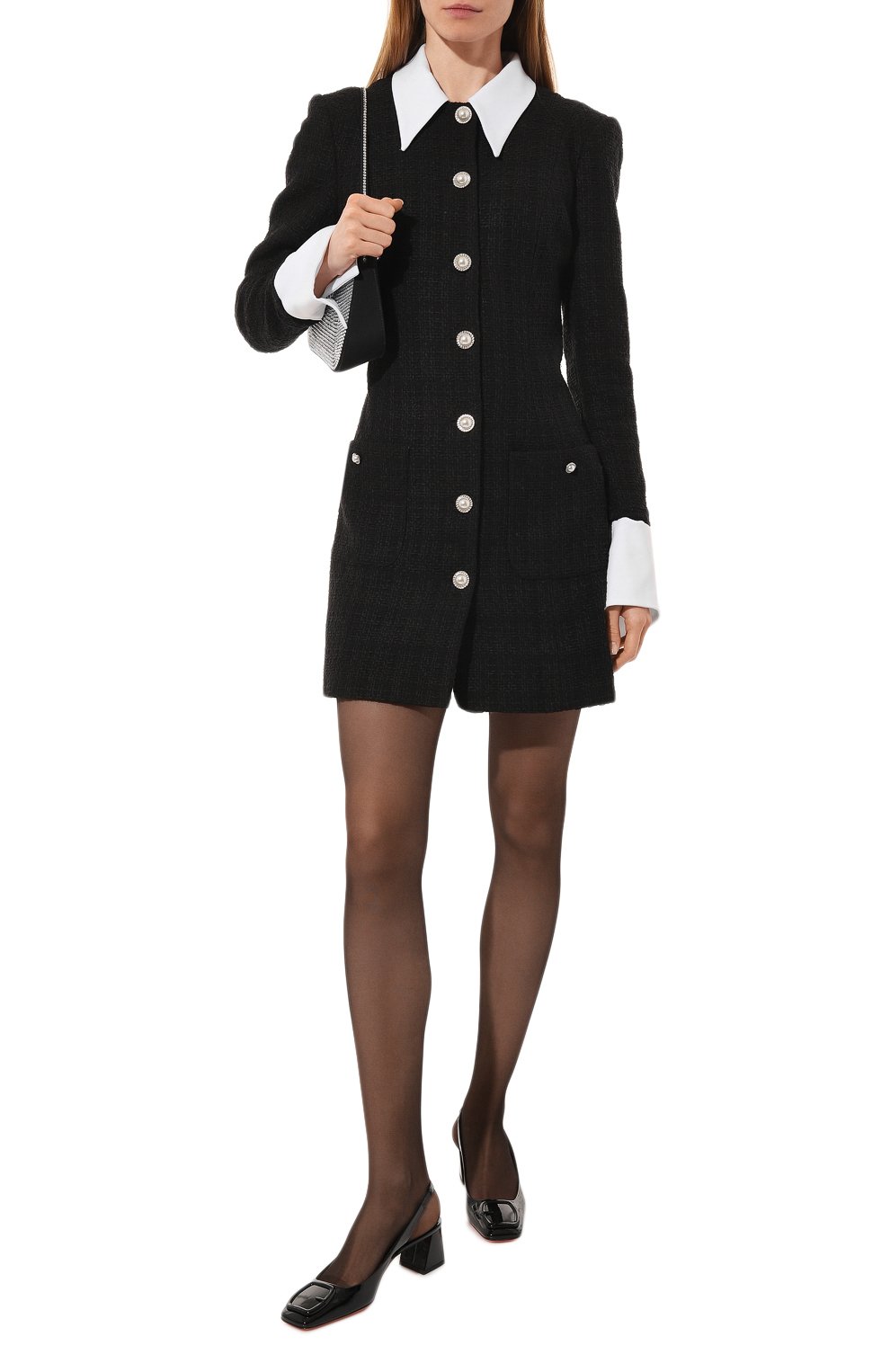 Платье из шерсти и вискозы BOTROIS черного цвета по цене 35900 руб., арт. SKU0000713, фото 2 Платье из шерсти и вискозы BOTROIS, арт. SKU0000713, фото 2